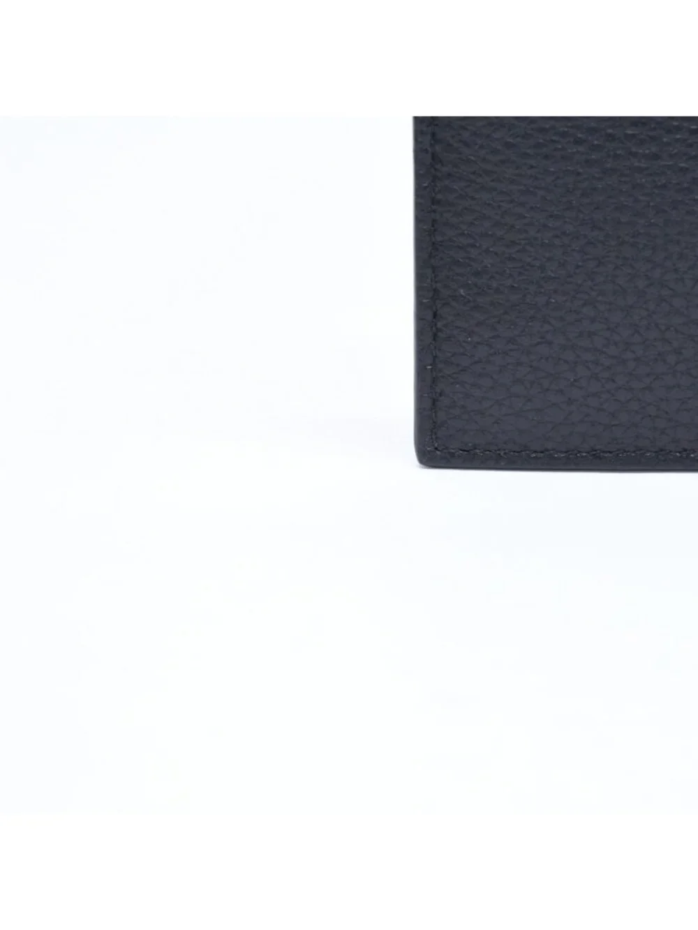 Miu Miu Metal Logo Card Case Black Calfskin Gold